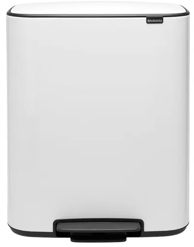 Coș de gunoi Brabantia - Bo Pedal, 2 x 30 l, White