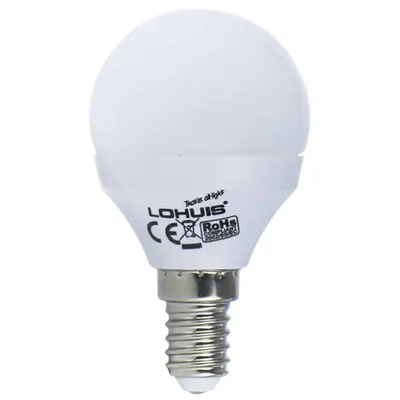 Bec LED LOHUIS, forma glob, E14, 4W, 30000 ore, lumina rece