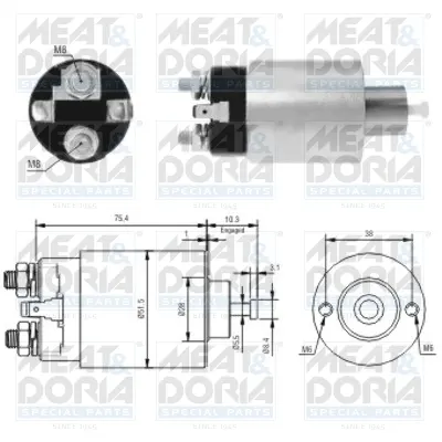 Solenoid Electromotor Potrivit Hyundai H-1, H-1 Starex, Porter; Kia K2500, Pregio; Mitsubishi Stanga 300 Iii, L200, L200 Triton, L400, Pajero Classic, Pajero Ii 2.0 2.5d 2.8d 12.90