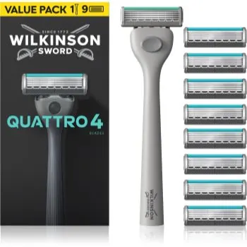 Wilkinson Sword Quattro aparat de ras rezerva lama 8 pc