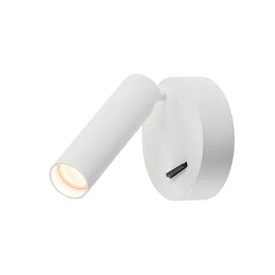 Corp iluminat TAVAN, Karpo 30 de perete Lampa Luminita, perete Alb si TAVAN, cu Un singur capac, LED-uri, 3000K, rotund, negru, cu comutator, 7.5W