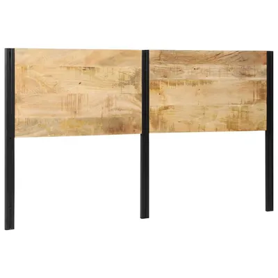 Gossi tablie de pat 180 cm lemn masiv de mango si fier
