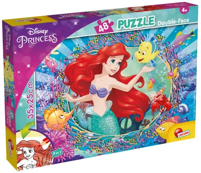 Puzzle cu două fețe Lisciani de colorat din 48 piese - Ariel