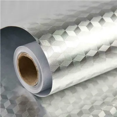 Set 2 Autocolant ALUMINIU pentru Bucatarie 40x500 cm Model ROMB