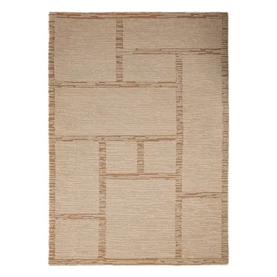 Covor în culoare naturală țesut manual din lână 200x290 cm Harris Modula Wool – Flair Rugs