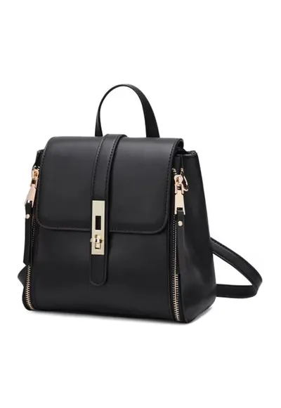 Rucsac convertibil de piele Gabby100 - Negru