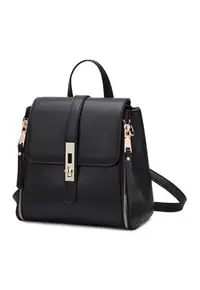 Rucsac convertibil de piele Gabby100 - Negru