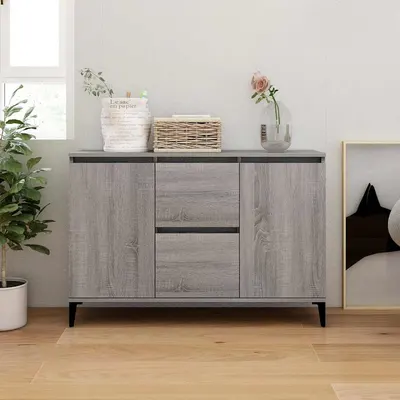 vidaXL Servantă, gri sonoma, 102x35x70 cm, lemn prelucrat