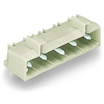 THT male header; 1.2 x 1.2 mm solder pin; angled; 100% protected against mismating; Pin spacing 7.5 mm; 9-pole; light gray