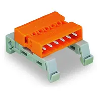 Double pin header; DIN-35 rail mounting; Pin spacing 5.08 mm; 13-pole; orange