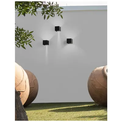 Aplica COMO Negru Aluminiu, Adjustable Beam LED 2x3 Wat 510Lm 3000K, 220-240 Volt 50Hz -IP54