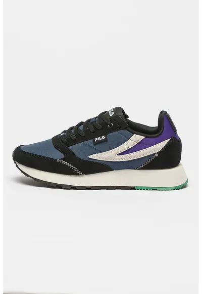 Pantofi sport de plasa cu garnituri de piele intoarsa Run Formation - Gri - Negru/Bleumarin