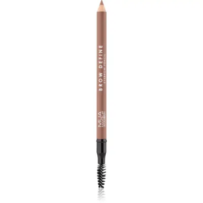 MUA Makeup Academy Brow Define creion de sprancene de lunga durata cu pensula culoare Light Brown 1,2 g