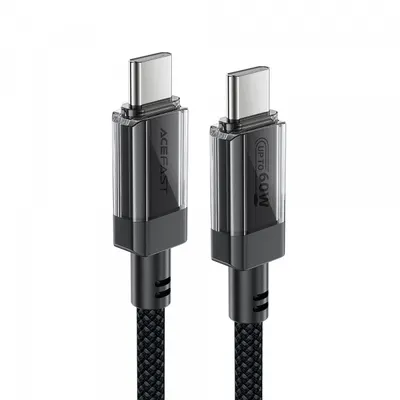 Cablu Date si Incarcare USB-C - USB-C Acefast C12-03, 60W, 1.2m, Negru