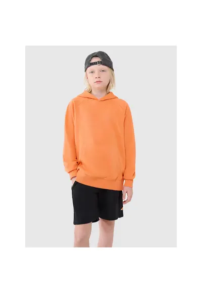 Hanorac baieti - Bumbac/Poliester - Oversize - Portocaliu