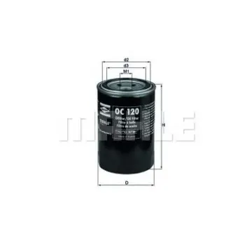 Filtru ulei MAHLE ORIGINAL OC 120