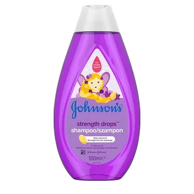 Șampon, Johnson's, Strength Drops, roz, 500 ml