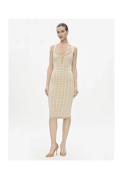 Rochie dama tricotata - bej