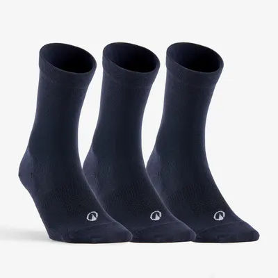 Set 3 Perechi Şosete Lungi Tenis RS160 Bleumarin Adulți