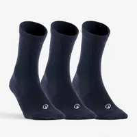 Set 3 Perechi Şosete Lungi Tenis RS160 Bleumarin Adulți