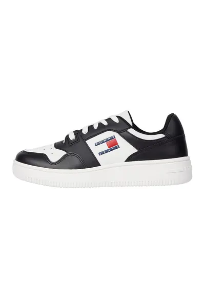 Pantofi sport cu segment perforat Retro - Alb/Negru