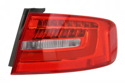 Stop lampa spate dreapta exterior pentru becuri LED, culoare semnalizator alb, culoare sticla rosu, lumini marsalier AUDI A4 B8 Sedan intre 2011-2016