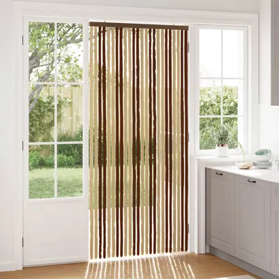 vidaXL Perdea pentru insecte din chenille Maro și Bej 100 x 220 cm