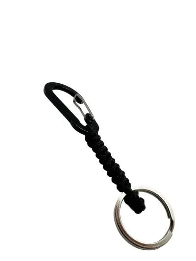 Carabina Metal Paracord 275 cu Inel de Chei Theter Negru Drop Zone - Default Title
