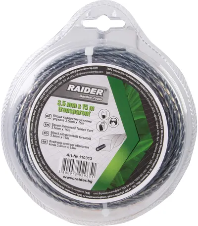 Sfoară pentru trimmer Raider - 110313, pătrată, 3.5 mm x 15 m