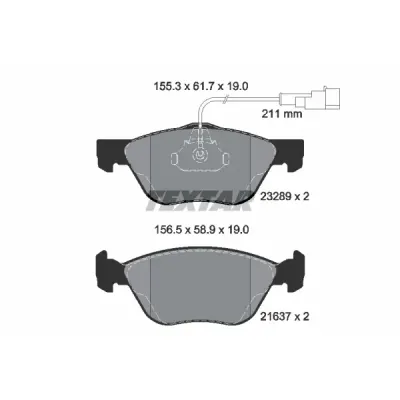 Set placute frana, frana disc TEXTAR 2328902