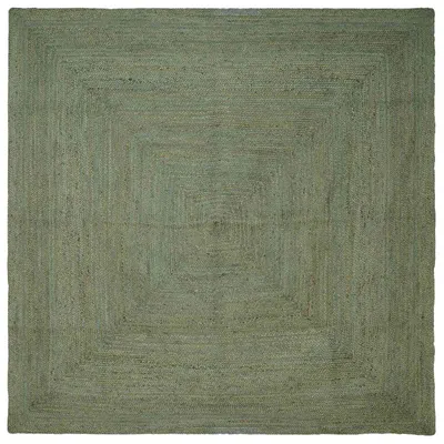 vidaXL Covor de zonă Verde măsliniu 300 x 300 cm Iută