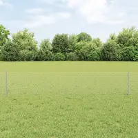 vidaXL Gard hexagonal cu stâlp 100 x 0,4 m Oțel Galvanizat Argintiu