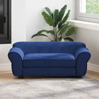 vidaXL Canapea pentru câini, albastru, 72x45x30 cm, pluș