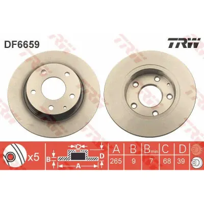 Disc frana TRW DF6659