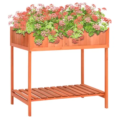 vidaXL Jardinieră plante aromatice, 80x60x80 cm, lemn masiv de brad