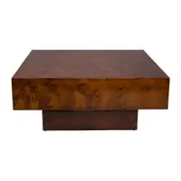 Măsuță de cafea în culoare naturală închisă cu aspect de lemn de nuc 90x90 cm Quinn – Dutchbone