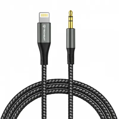 Cablu Audio Lightning - 3.5mm Techsuit AC17 NexaSound, 1m, Gri