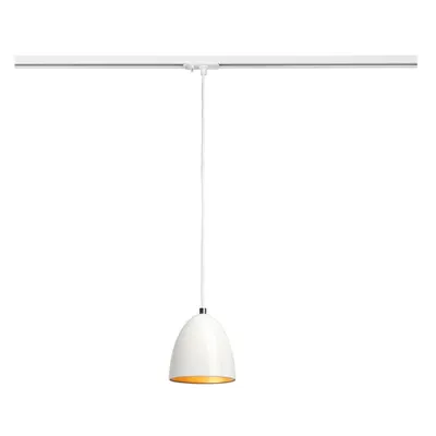 Iluminat decorativ pe sina, PARA CONE 14 Senile GU10, QPAR51 alb, rotund, / aur alb, Ø / H 13,3 / 14, inclusiv. adaptor 1 faza, alb