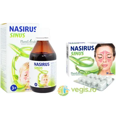 Pachet Sirop Nasirus Sinus 100ml + Nasirus Sinus 30cps
