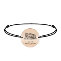 Doxa - Bratara personalizata snur invatatoare din argint 925 placat cu aur roz