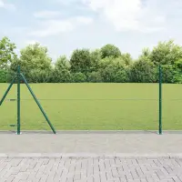vidaXL Gard hexagonal cu bază din beton 100 x 1 m Oțel cu strat de PVC