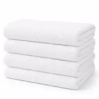 Set 4 prosoape mari 90x180cm tip Cearsaf de Baie SPA, din 100% bumbac pakistanez, 600g, Premium Hotel Collection, Alb