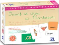 Învaț să citesc cu Montessori: 84 de Jetoane și 51 de tichete de lectură pentru a învăța să citești foarte ușor - Paperback - Charlotte Poussin