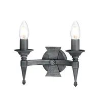 Aplica Saxon 2 Light Wall Light – Black/Silver