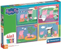 Puzzle pentru copii Clementoni 4 în 1 - Purcelușul Peppa