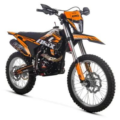 Motocicleta Cross Enduro Asix XB88 A3, 300cc, roti 21 18 , culoare negru portocaliu, pornire electric picior