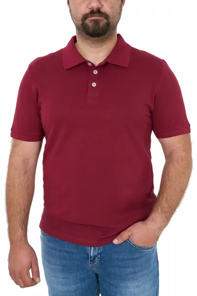 Tricou polo clasic, big size, Patrik, grena (Marime tricou: L)