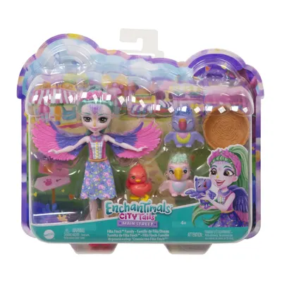 Set de joacă Enchantimals - Filia Finch Family, 4 piese