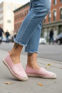 Espadrile dama casual roz Y031