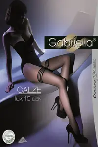 Ciorapi banda adeziva Calze Lux, Gabriella (Culoare: Alb, Marime dres: 1/2)